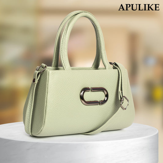 Elegant Bottle Green PU Leather Handbag – Stylish, Durable, and Versatile for Every Occasion