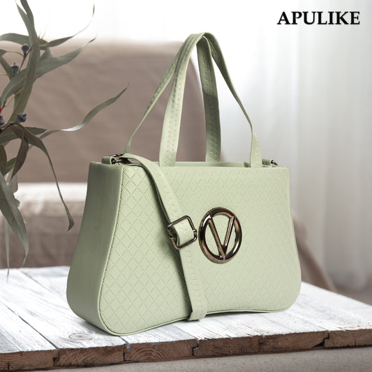 Chic Pastel Green Quilted PU Leather Handbag – Stylish & Versatile for Any Occasion