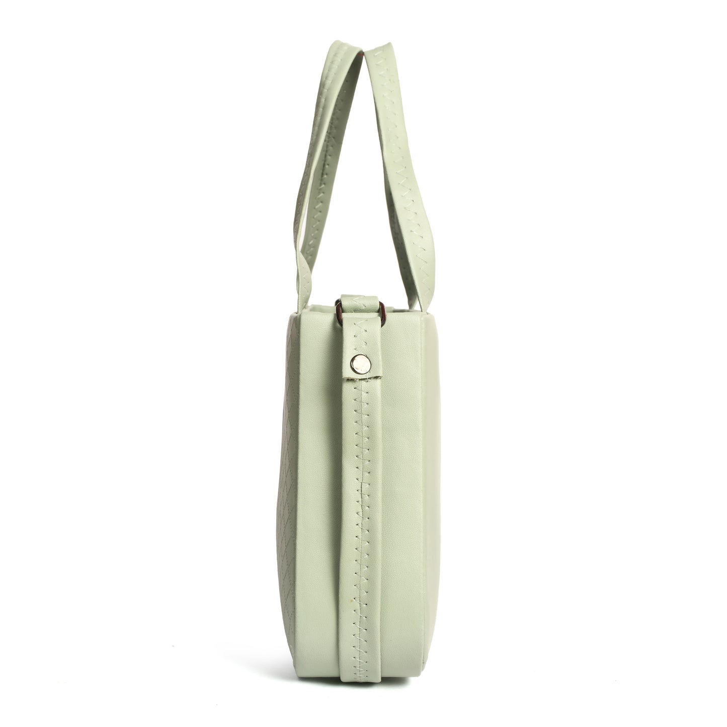 Chic Pastel Green Quilted PU Leather Handbag – Stylish & Versatile for Any Occasion