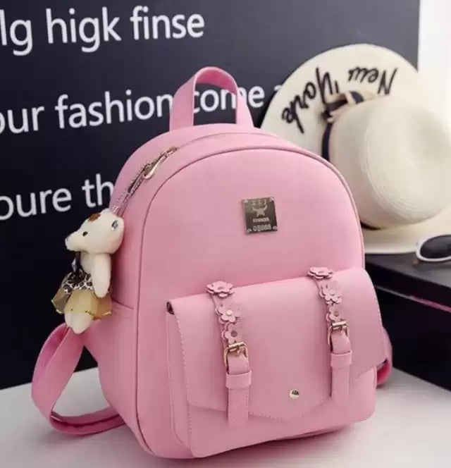 3-in-1 Pink Backpack, Crossbody Bag, and Wallet Set - Cute and Stylish Bags for Women & Girls